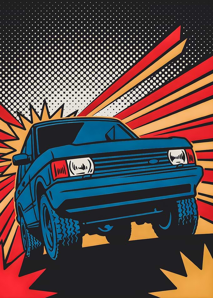 Pop Art Style Off-Road Vehicle