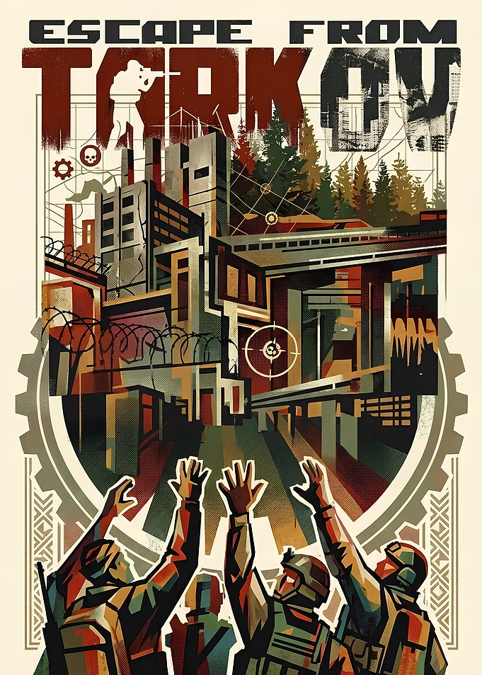 Escape From Tarkov Propaganda Style Poster