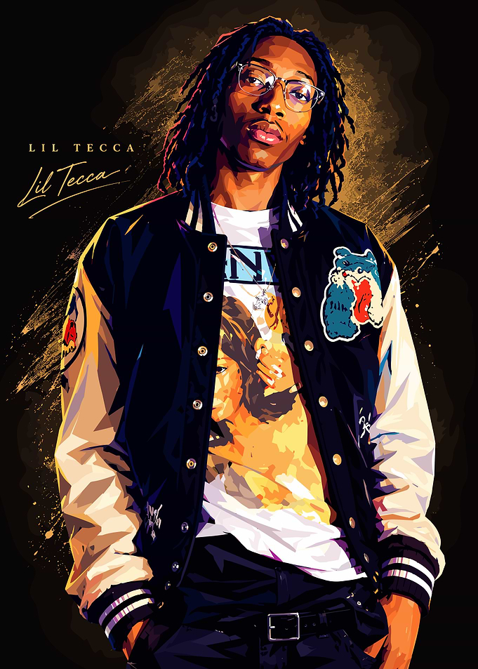 Lil Tecca Digital Portrait Illustration