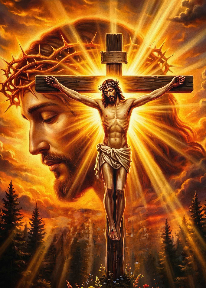 Jesus Crucifixion Divine Art