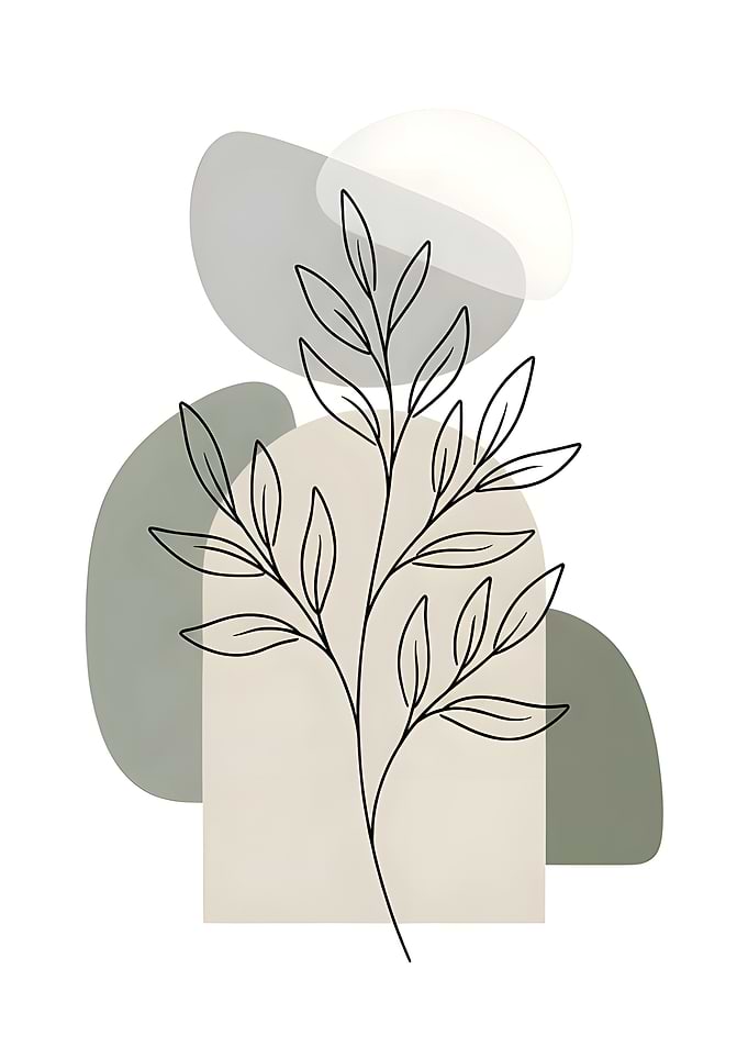 Minimalist Botanical Line Art