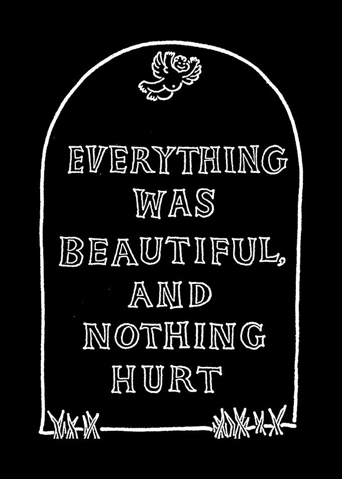 Slaughterhouse-Five Quote Tombstone Illustration