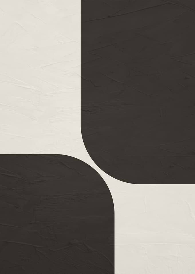 Minimalist Abstract Black and White Shapes