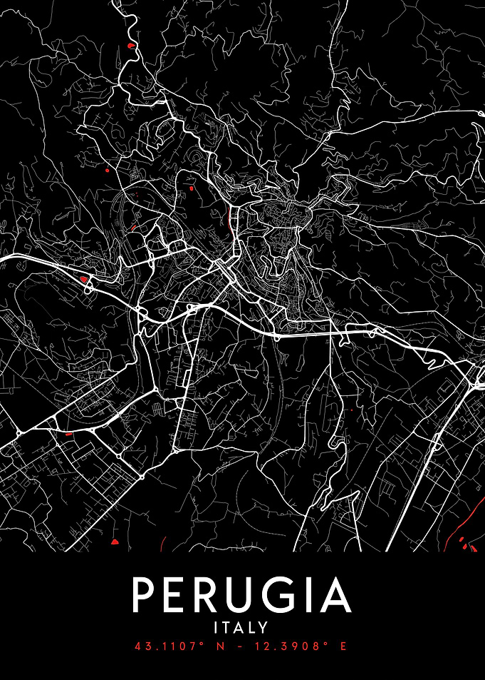 Perugia Dark Map