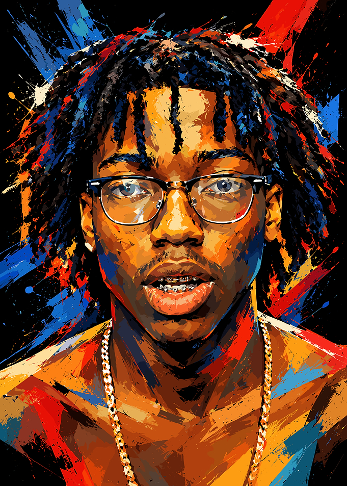 Abstract Portrait of lil tecca