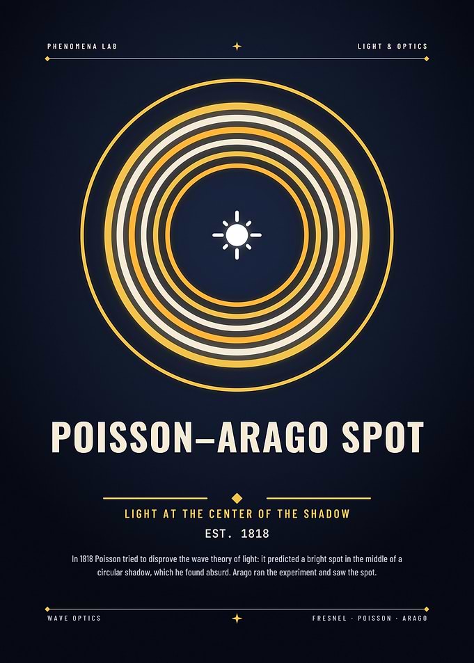 Poisson-Arago Spot Physics Poster