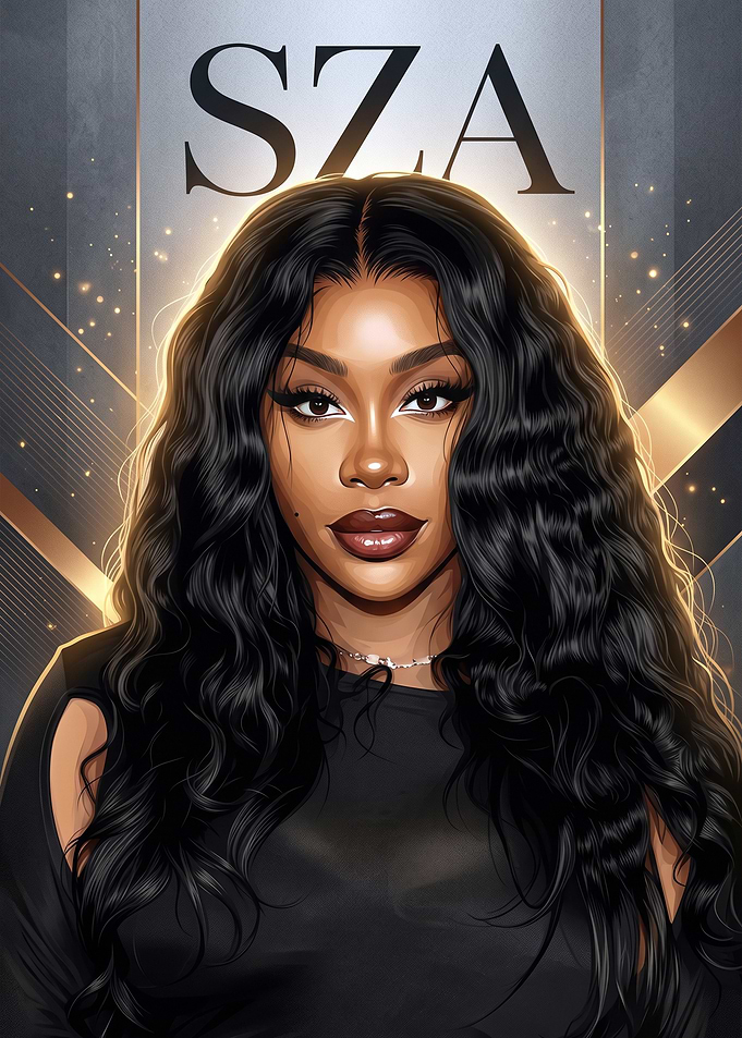 SZA Digital Portrait Illustration