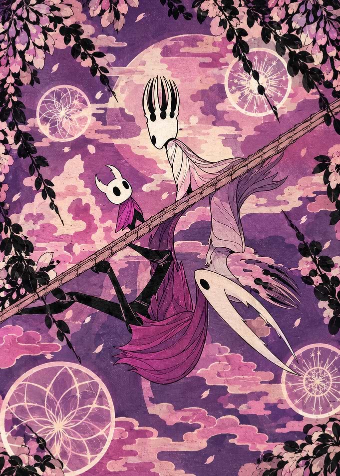 Hollow Knight and Pale King Illustration