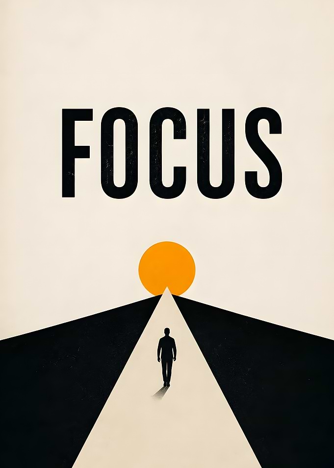 Minimalist Focus Motivational Poster