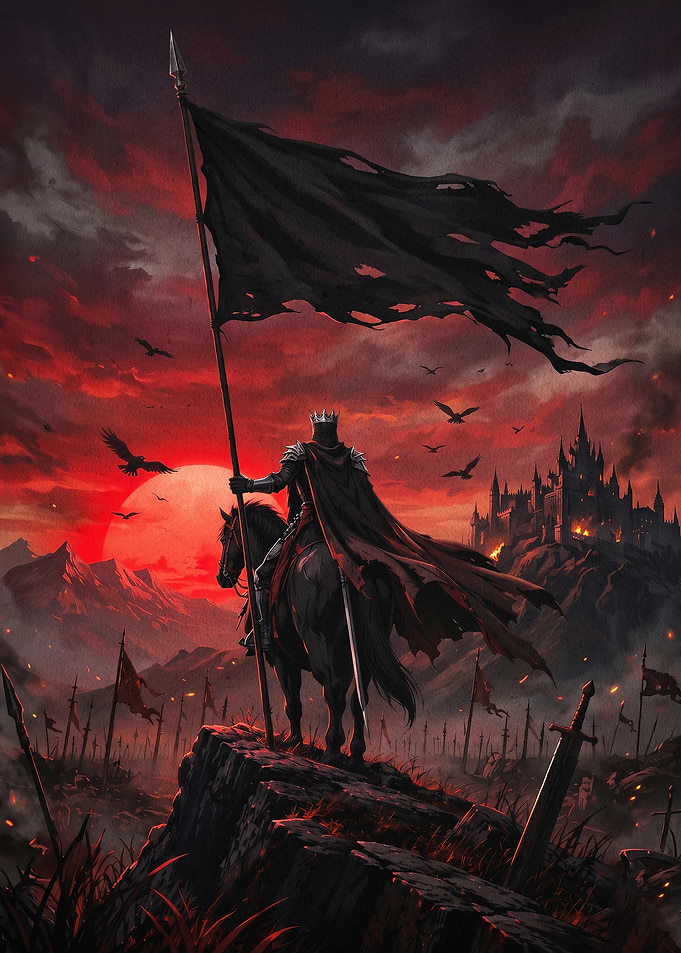 Dark Knight Battle Art Poster