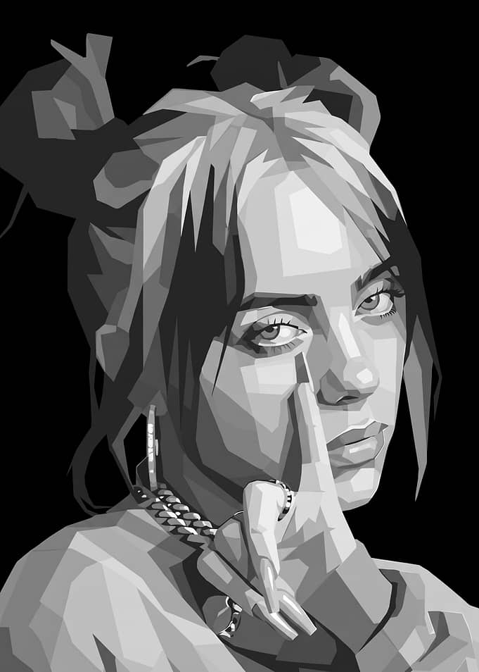 Billie Eilish WPAP Portrait