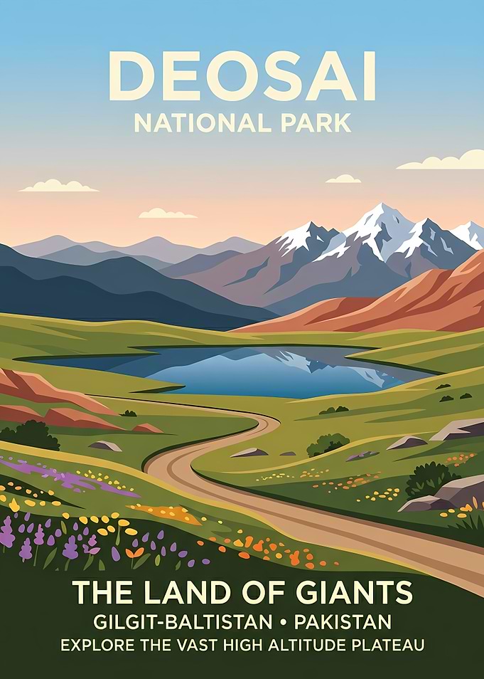 Deosai National Park Travel Poster