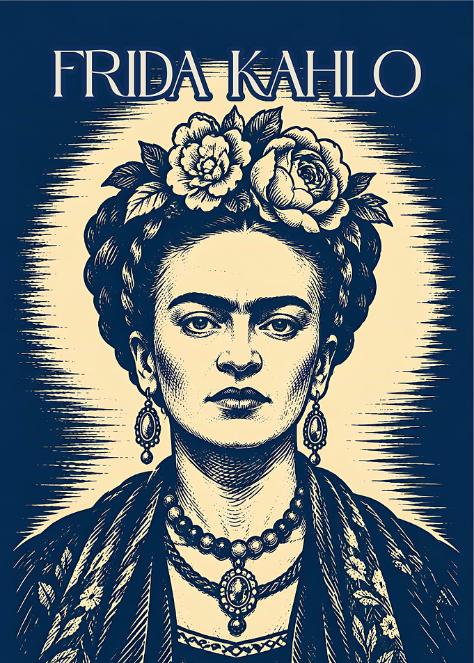 Frida Kahlo Portrait Illustration