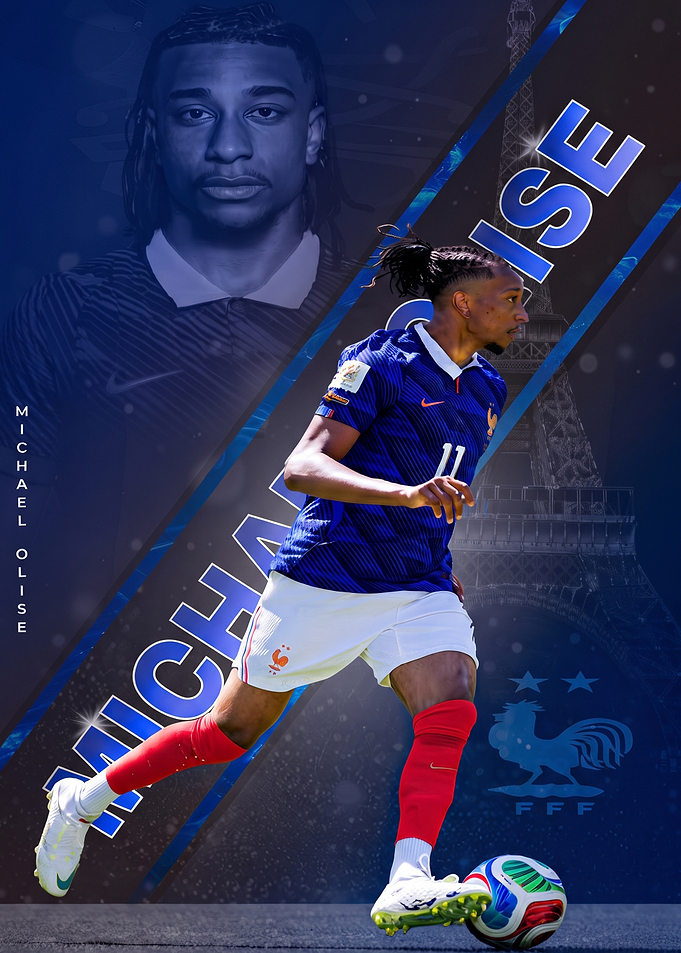 Michael Olise France Football Poster