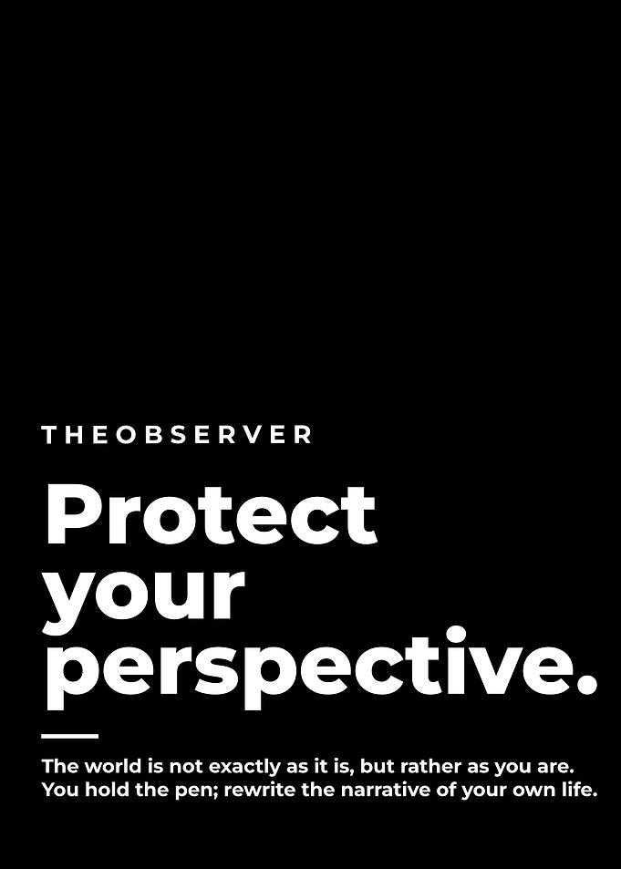 Protect Your Perspective Inspirational Quote Poster