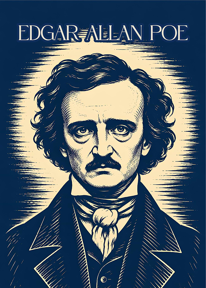 Edgar Allan Poe Portrait Poster