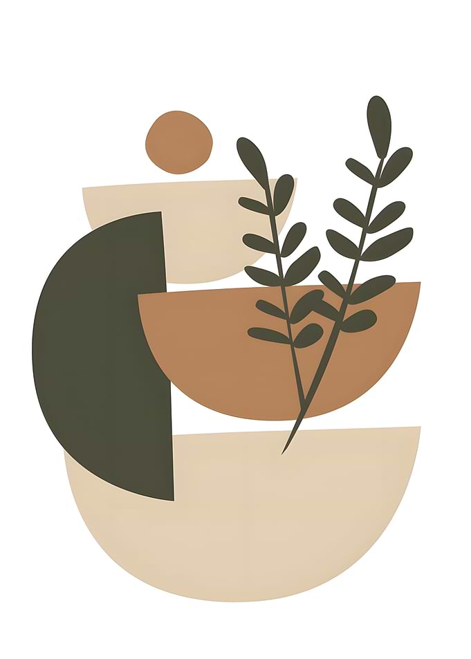 Minimalist Abstract Botanical Wall Art