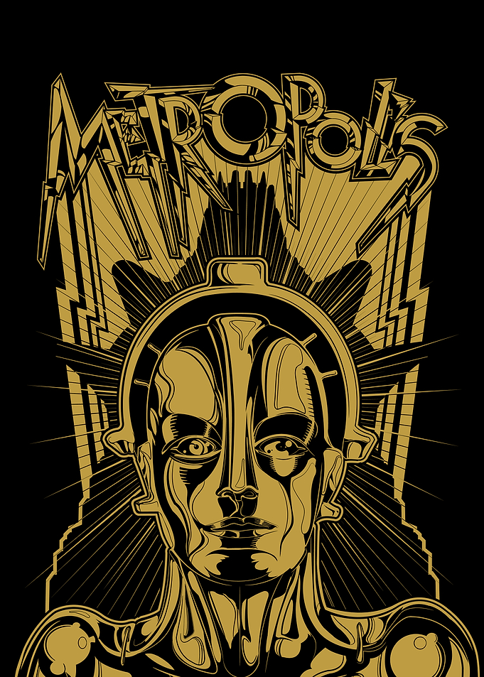 Metropolis Maschinenmensch Art Deco Poster