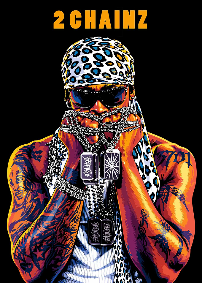2 Chainz Pop Art Portrait