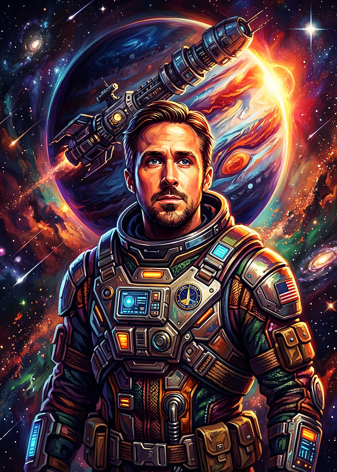 Ryan Gosling as a Space Astronaut