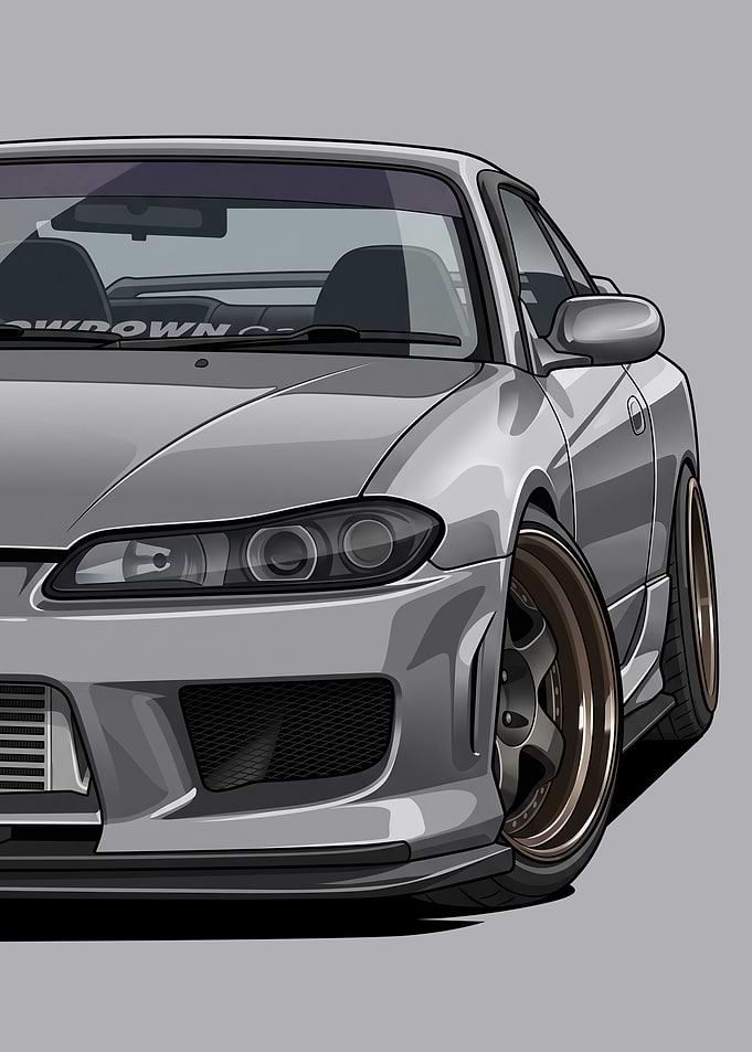 Silver sport car