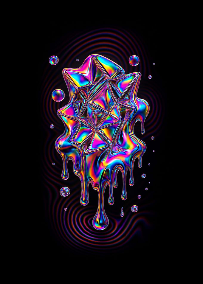 Iridescent Chrome Drip