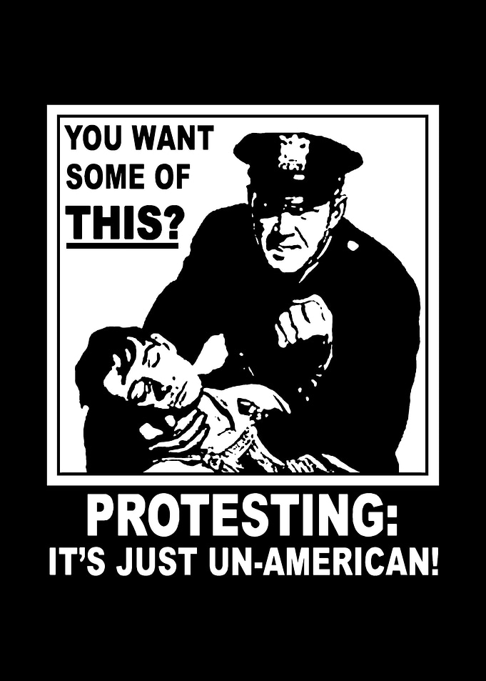 Protesting Is Un-American Political Poster