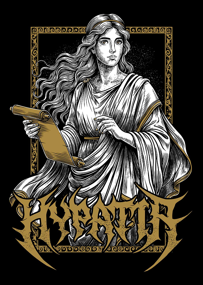 Hypatia Ancient Scholar Metal Art