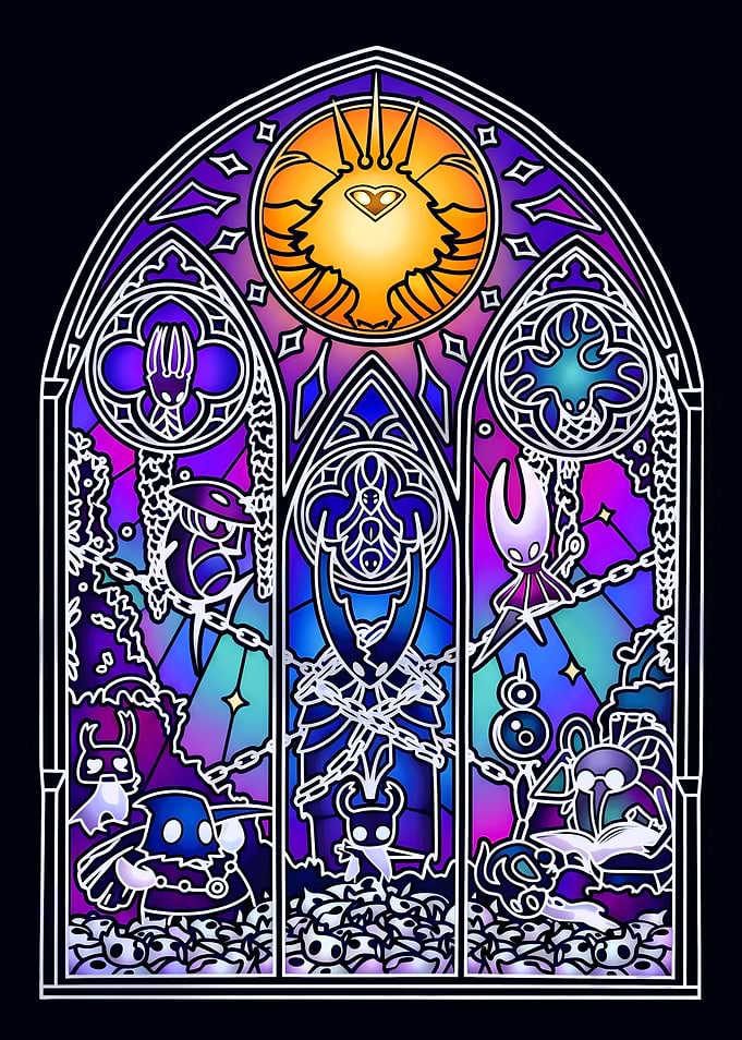 Hollow Knight Stained Glass Art