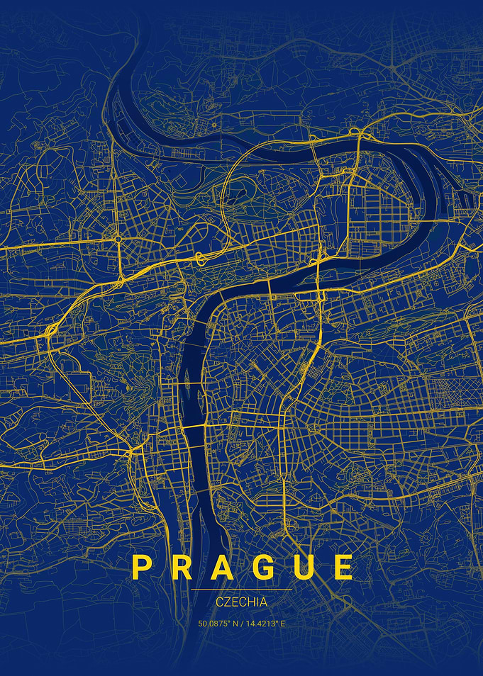 Prague City Map Poster