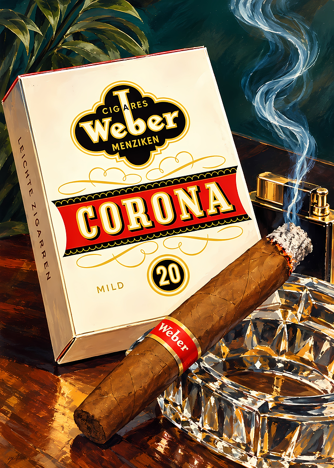 Vintage Weber Corona Cigar Advertisement