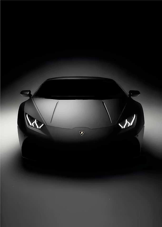 Black Lamborghini Huracan Front View
