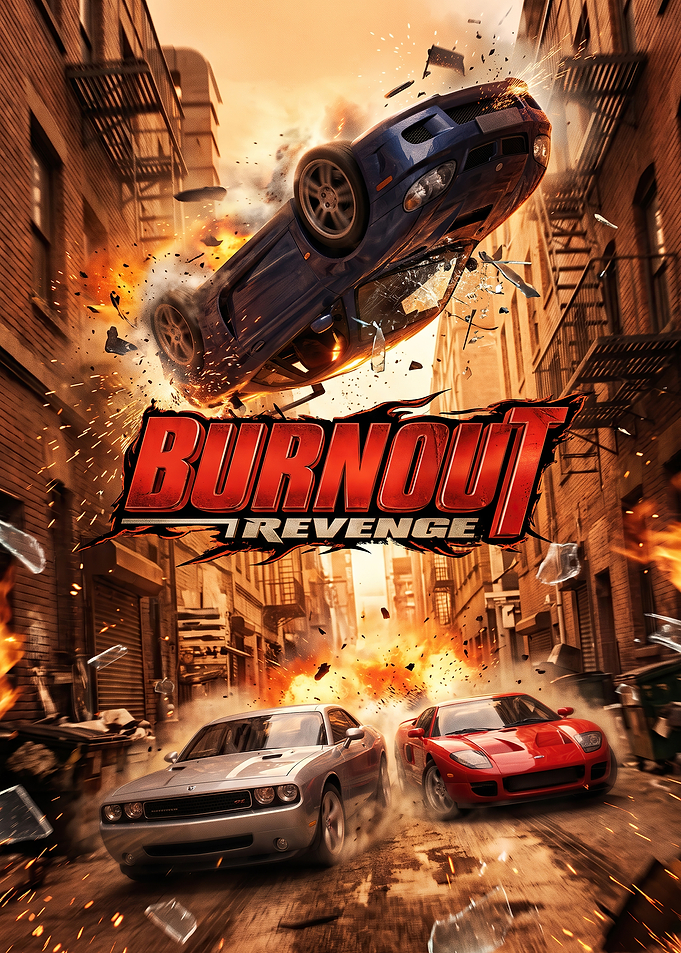 Burnout Revenge Video Game Cover Art