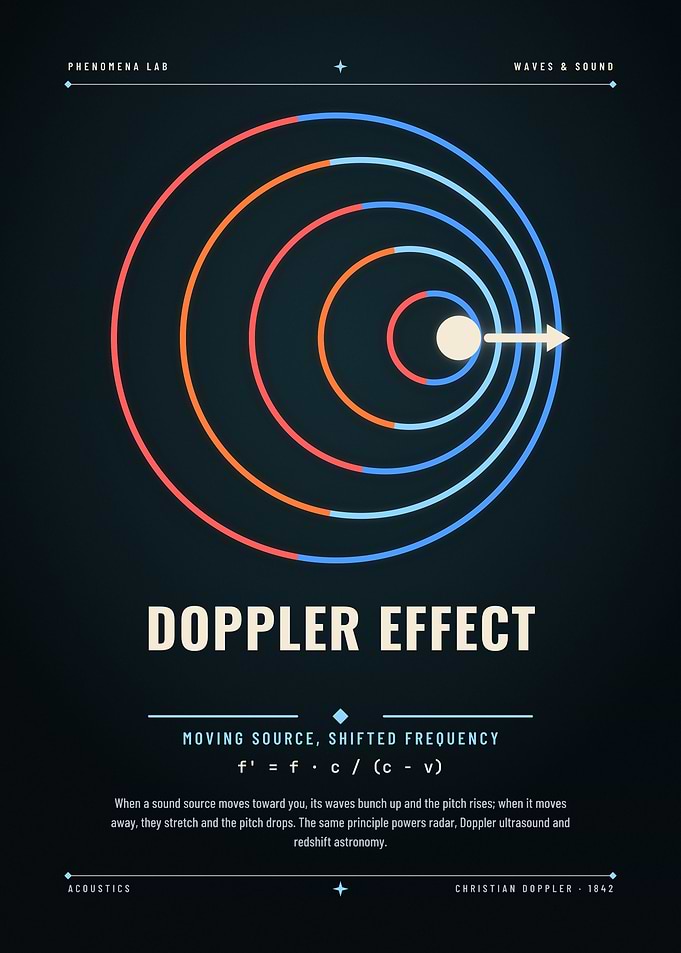 Doppler Effect Scientific Infographic Poster