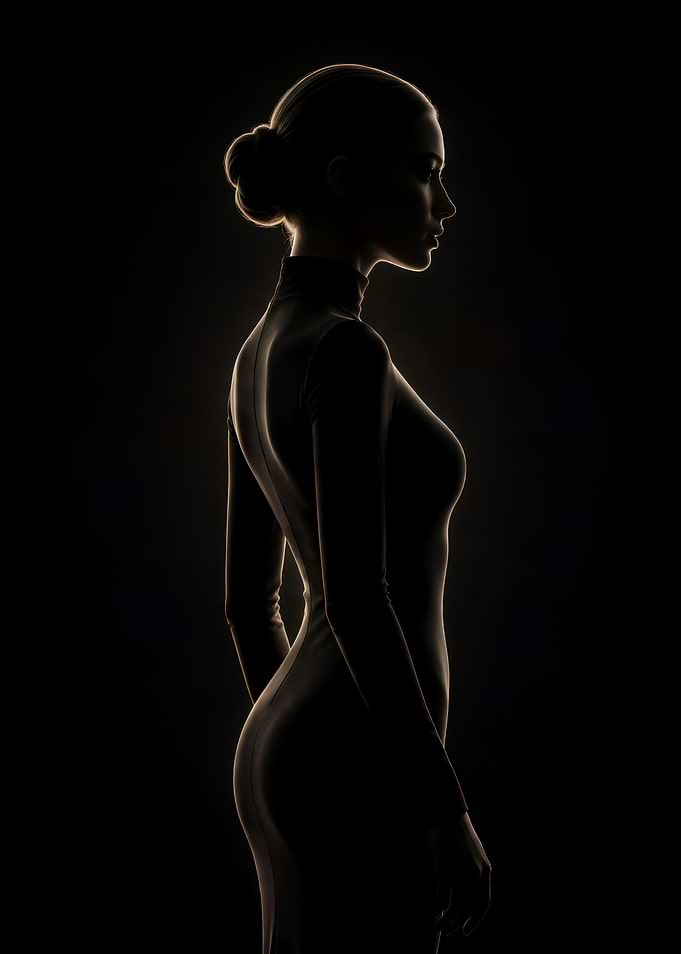 Elegant Silhouette of a Woman