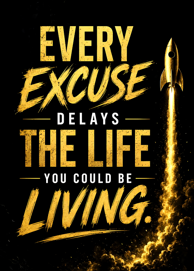 Inspirational Rocket Launch Quote Poster