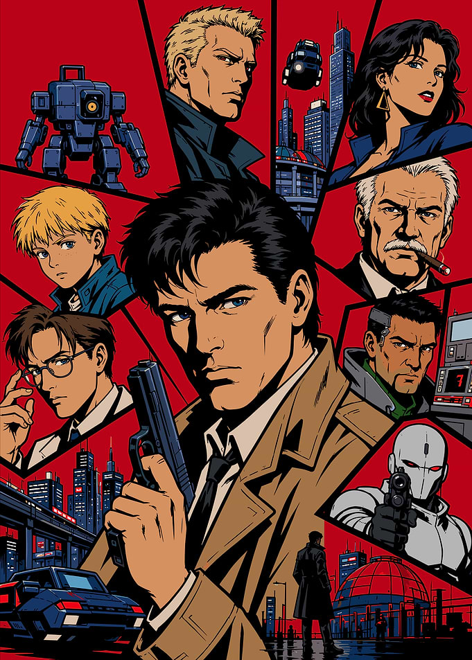 Snatcher CD-ROMantic Character Collage