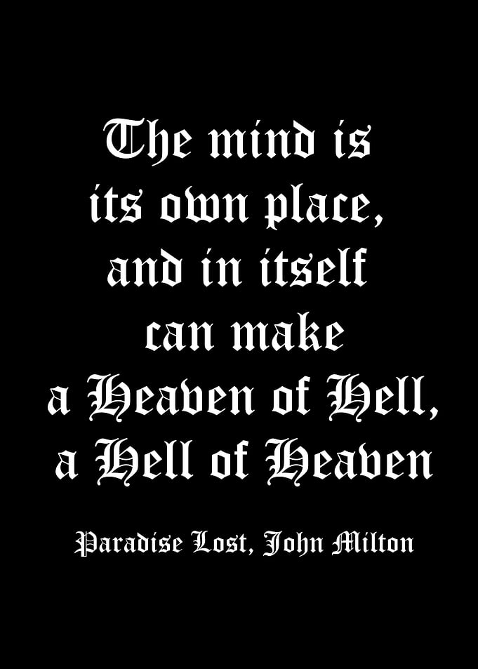 Paradise Lost Quote Text Art