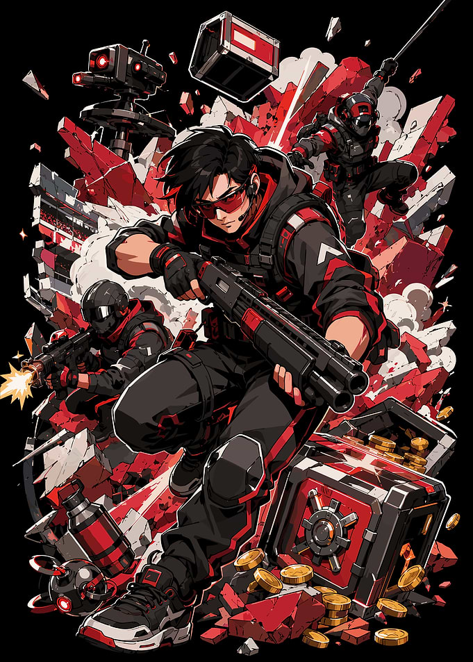 Tactical Heist Squad Pixel Art