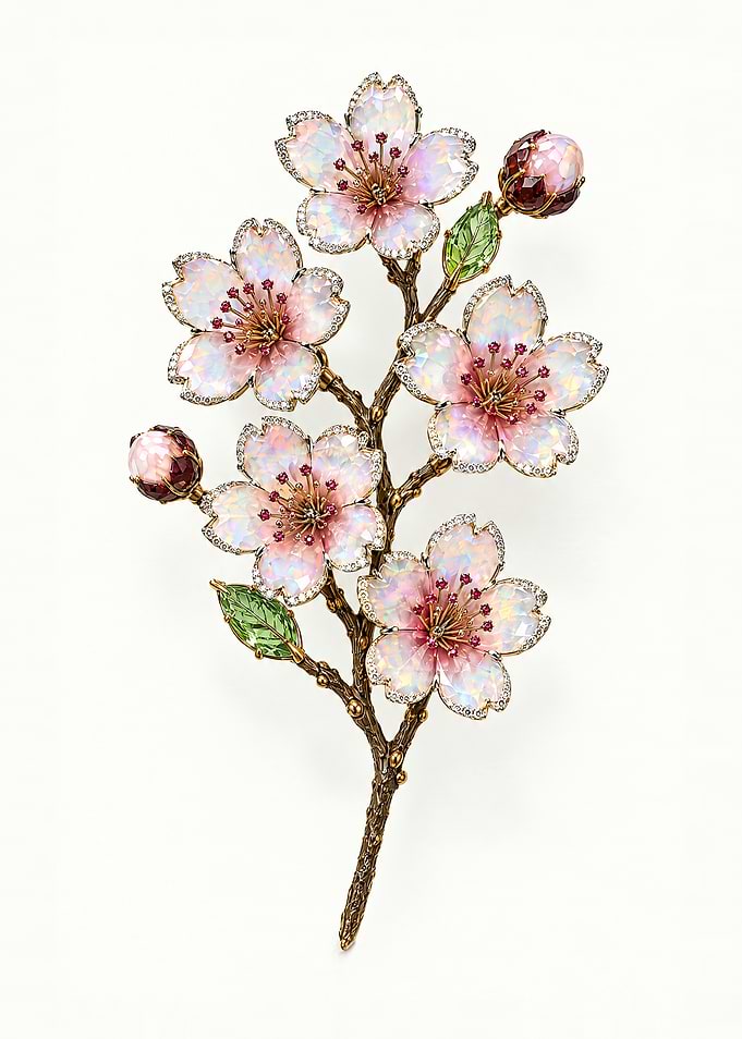 Cherry Blossom Gemstone Flower