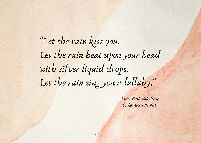 Langston Hughes April Rain Song Quote
