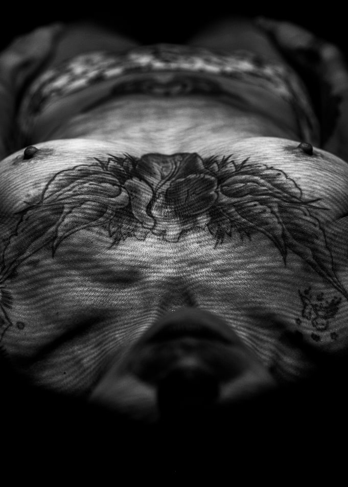 Black and White Tattooed Torso