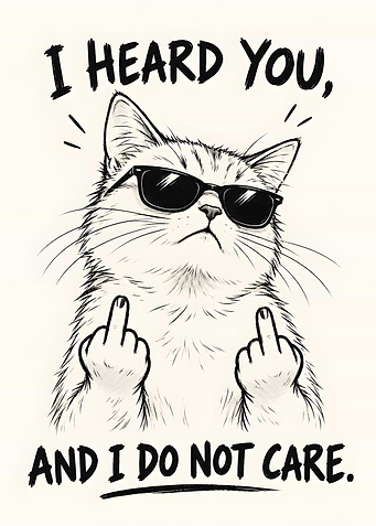 Sassy Cat Sunglasses Middle Finger