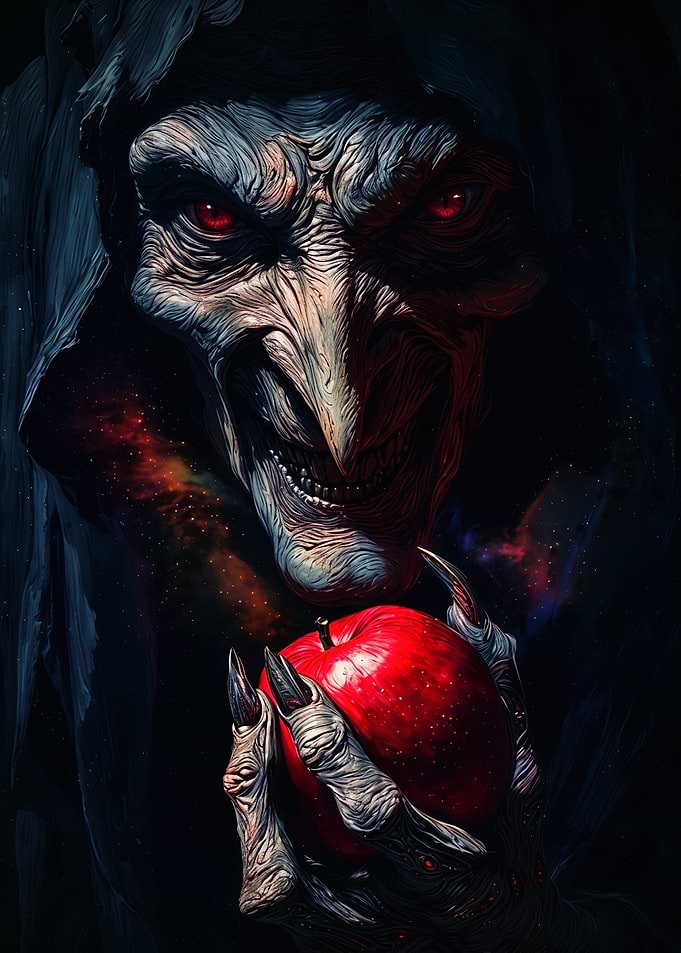 Evil Witch with Poisoned Apple