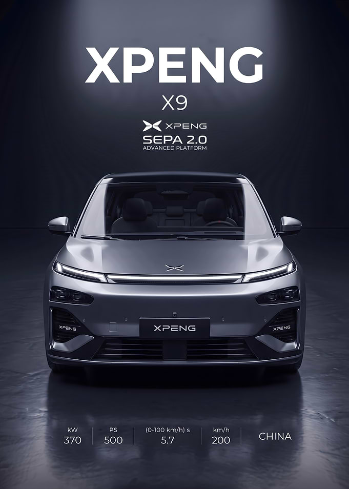 XPENG X9 Electric Vehicle Promotional Poster