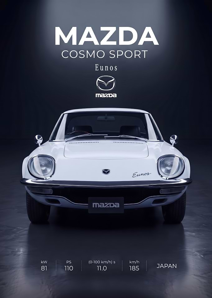 Mazda Cosmo Sport Vintage Car Poster
