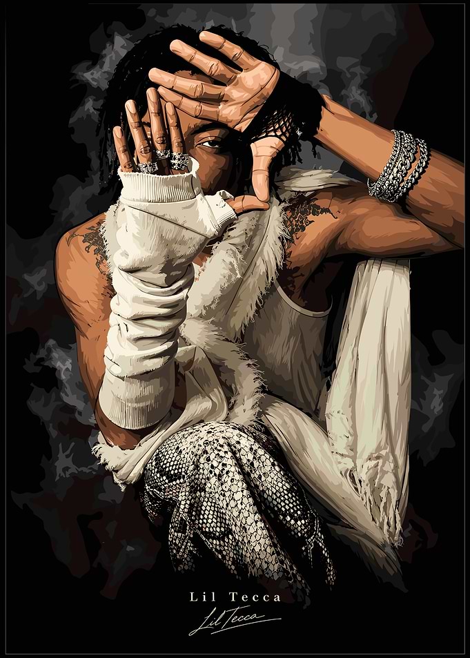Lil Tecca Artistic Portrait Poster