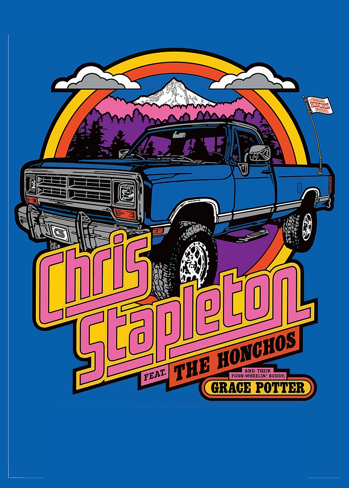 Chris Stapleton Retro Truck Concert Poster