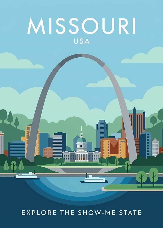 St. Louis Gateway Arch Travel Poster