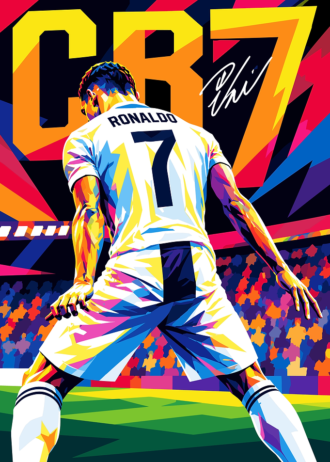 Cristiano Ronaldo CR7 Pop Art Poster